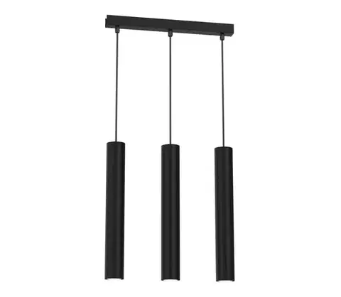 Svietidlá  Luster na lanku HUDSON 3xGU10/8W/230V čierna MLP8792