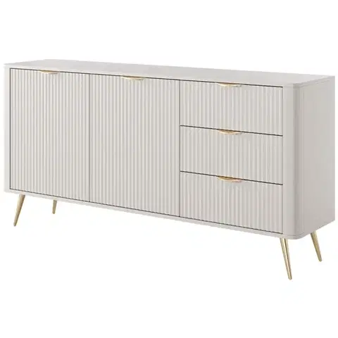 Komody do spálne Komoda Lante C 163 2D3S beige