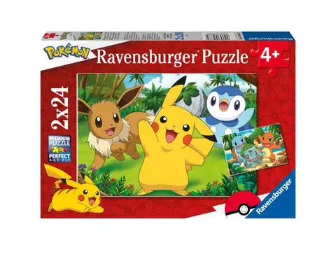Do 99 dielikov Ravensburger Pokémon 2x24 dielikov