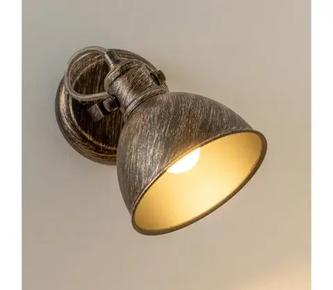 Svietidlá BRILAGI - Nástenné bodové svietidlo TECHNO 1xE27/60W/230V bronzová/patina BG71328