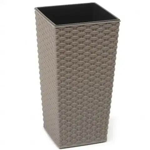Záhrada Obal Finezia Ratan ECO 30x30x57 cm sivý