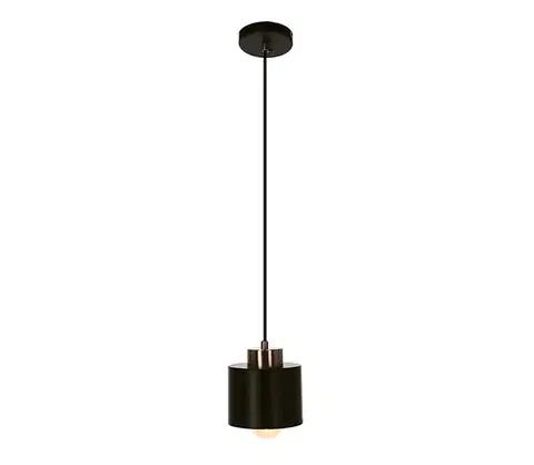 Svietidlá  Luster na lanku OLENA 1xE27/60W/230V čierna 31-78421