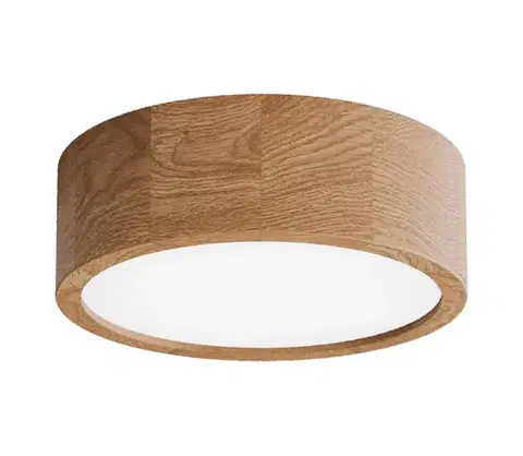 Svietidlá  Stropné svietidlo CLEO s pohybovým senzorom, 2× E27 (max. 24 W), 230 V, priemer 27,5 cm, dub 5907623622082