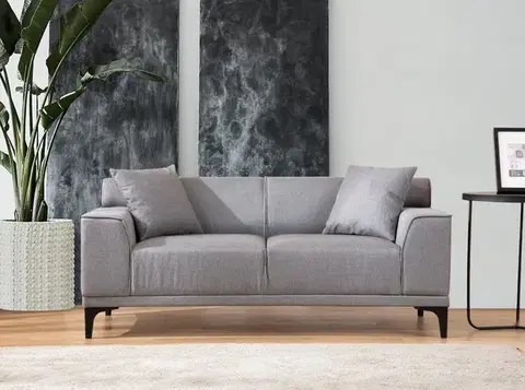 Pohovky a gauče Dvojmiestna pohovka Petra 2 - Light Grey