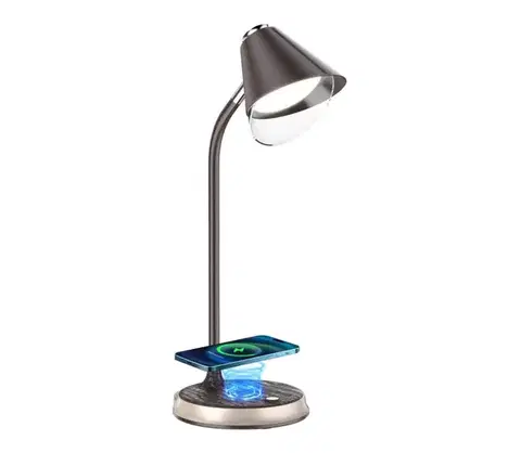 Lampy  08971L - LED Stmievateľná stolná lampa FINCH LED/9W/12/230V hnedá/zlatá 08971L