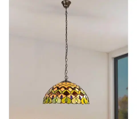 Svietidlá BRILAGI - Tiffany vitrážový luster na reťazi MARGARET 2xE27/60W/230V 63063