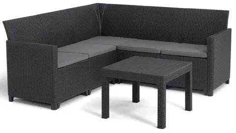 Záhradný nábytok KETER Záhradný set MARIANNE 5 corner small table | grafit