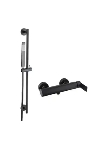 Kúpeľňové batérie Sprchová batéria SAT B-Way so sprchovacím setom 150 mm čierna SATBSBW268SET SATBSBW268SET
