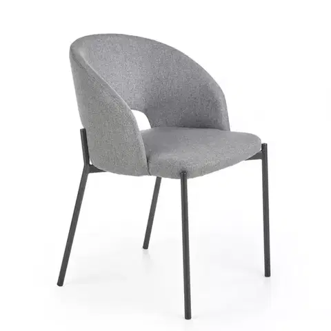 Čalúnené stoličky Stolička K373 tkanina/kov popol 51x57x77