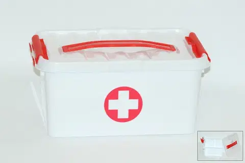 Boxy na skladovanie MAKRO - Lekárnička box, 20,5x14x30cm, umelá hmota