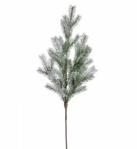 Vetvičky, girlandy, kvety Kinekus Ozdoba zapichovacia vetvička čečina zasnežená + biely gliter 64cm