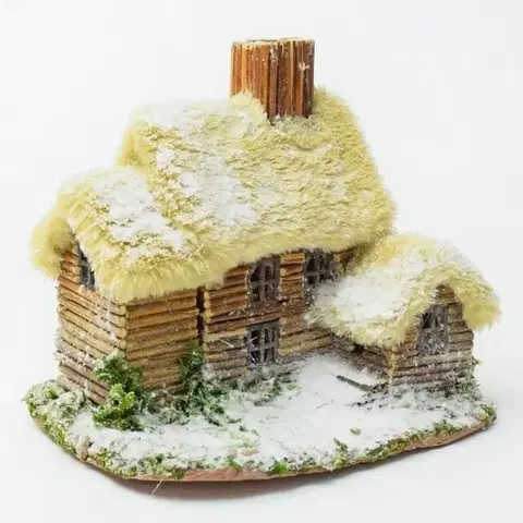 Vianočné ozdoby a dekorácie Kinekus Dekorácia domček 19x14x16,5 cm prírodný