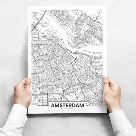 Moderné obrazy Obrazy na stenu - Map Of Amsterdam