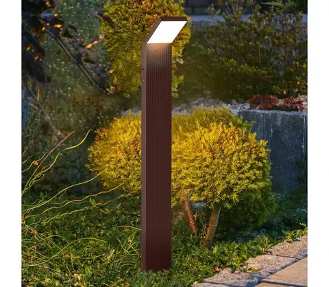 Záhradné lampy BRILAGI - LED vonkajšie svietidlo RIANO LED/8W/230V hnedé IP65 80 cm WO-HR60142-800-OEM-RUST