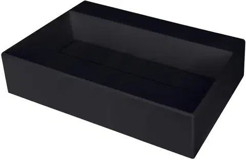 Umývadlá DEANTE - Correo nero Granitové umývadlo na dosku, s krycou doskou CQR_NU6M
