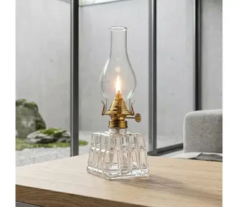 Lampy BRILAGI - Petrolejová lampa MERLIN číra/zlatá 8590828169345