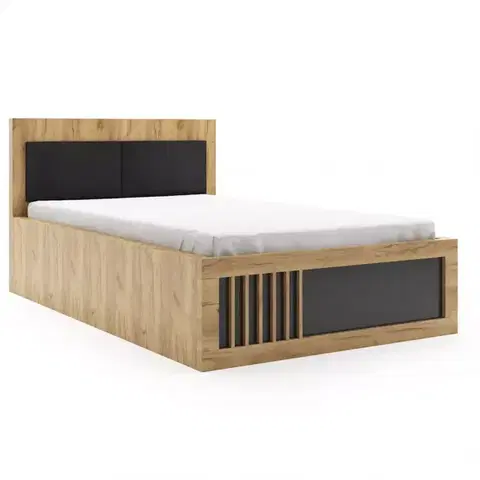 Dvojlôžkové postele Posteľ Sorento 120x200 Craft Zlato/čierna