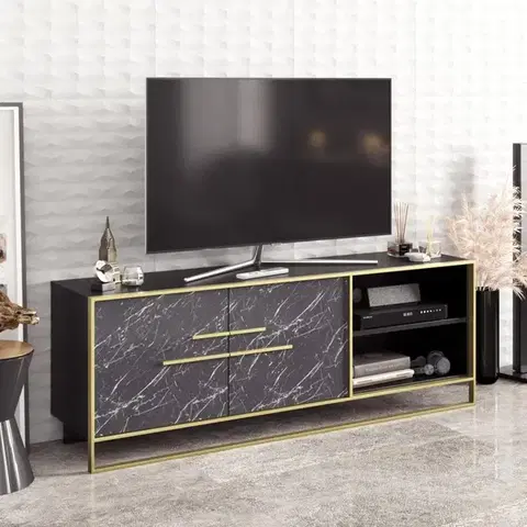 TV stolíky TV stolík Polka - Black