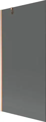 Sprchové dvere MEXEN/S - Next vaňová zástena FIX 90 x 150, grafit, meď kartáčovaná 895-090-000-00-40-65
