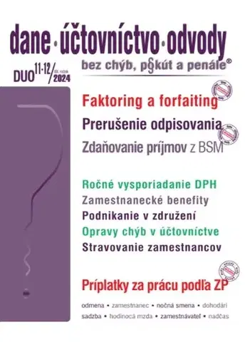 Dane, účtovníctvo Dane účtovníctvo odvody 11/12 2024 - Faktoring a forfaiting
