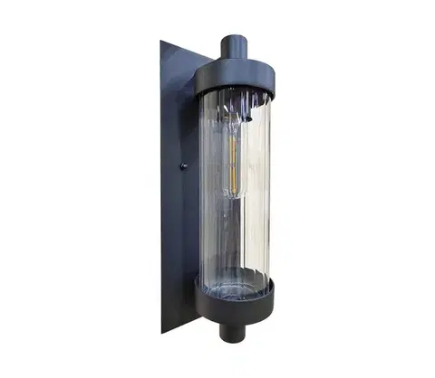 Svietidlá Prezent  - Vonkajšie nástenné svietidlo VERTICA 1xE27/35W/230V IP54 čierna 28213