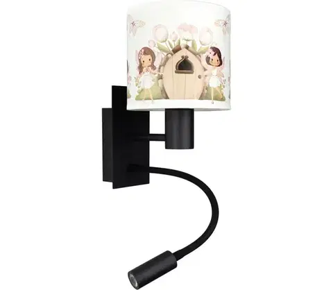 Svietidlá BRILAGI - LED Flex. lampa BOBO 1xE27/25W/230V + LED/3W čierna/biela/ružová/víly BG1558+BG5586