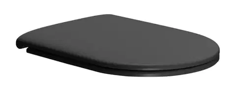 Záchody GSI - WC sedátko, Soft Close, Quick Release, čierna mat/chórm MS992C26