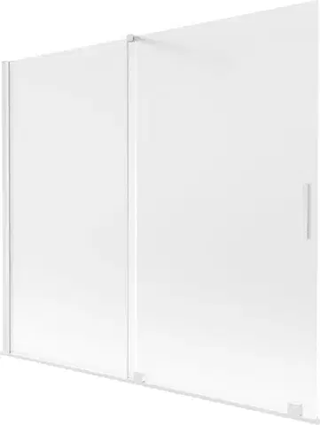 Sprchové dvere MEXEN/S - Velar dvojkrídlová posuvná vaňová zástena 180 x 150, dekor, biela 896-180-000-31-20