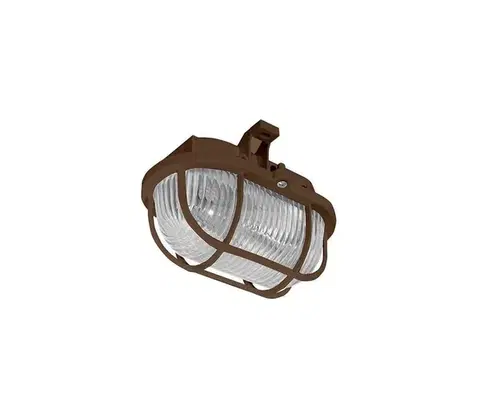 Záhradné lampy  Vonkajšie stropné svietidlo OVAL 1xE27/60W/230V IP44 hnedá SOP-60/H