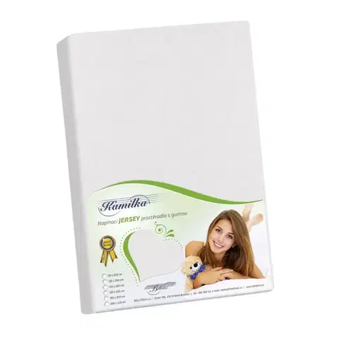 Plachty Bellatex jersey prestieradlo Kamilka biela, 90 x 200 cm