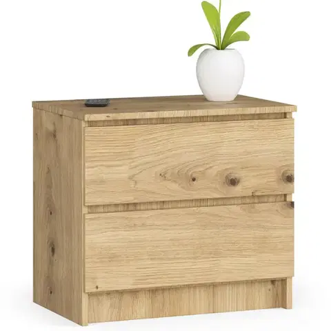 Nočné stolíky Dizajnový nočný stolík KARIN60, dub Artisan