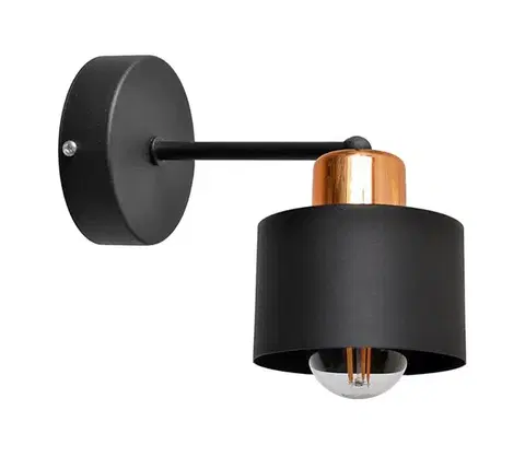 Svietidlá  Nástenné svietidlo EDISON 1xE27/15W/230V KK-1360/1 BK+BR