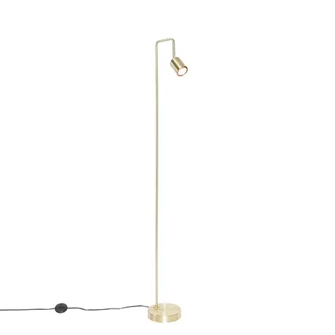 Stojace lampy Moderná stojaca lampa mosadz nastaviteľná - Java