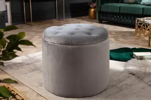 Taburety a podnožky Chesterfield taburet ZETHOS Dekorhome