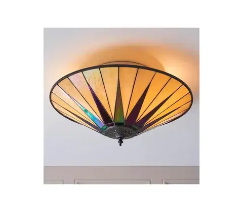 Svietidlá Endon 70240 - Stropné svietidlo Tiffany DARK STAR 2xE27/40W/230V pr. 49 cm 70240