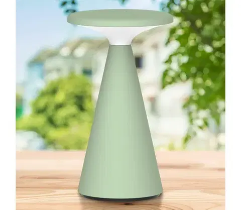 Lampy  LED stmievateľná stolná lampa PAROS LED/1,8W/5V USB 1800 mAh IP44 zelená 329974