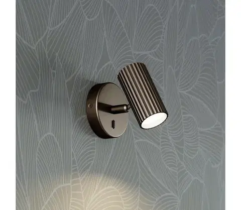 Svietidlá Eglo 902035 - Nástenné bodové svietidlo PORTILLO 1xGU10/5W/230V hnedá 902035