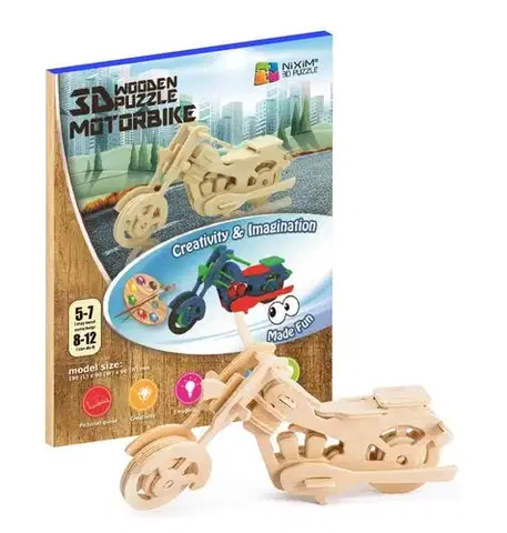 3D puzzle 3D Creative Drevené 3D puzzle Motorka