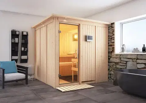 Sauny Interiérová fínska sauna 196 x 196 cm Dekorhome