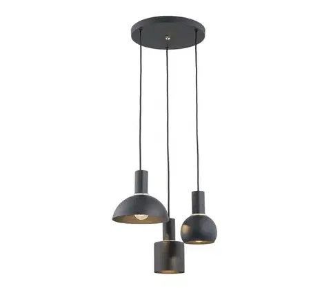 Svietidlá Argon 1472 - Luster na lanku SINES 3xE27/15W/230V čierna 1472
