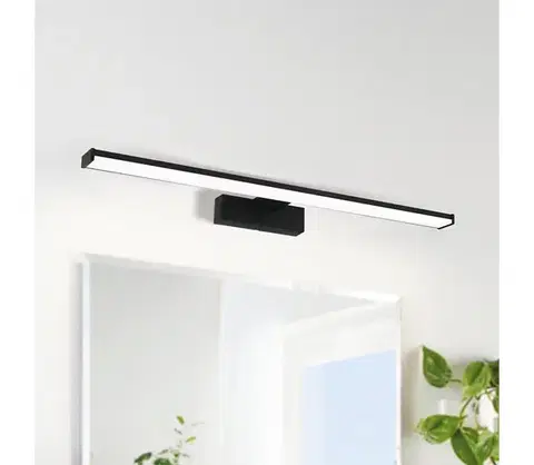 Kúpeľňové zrkadlá Eglo 780431 - LED Kúpeľňové osvetlenie zrkadla BETETA 11W/230V 60 cm IP44 čierna 780431