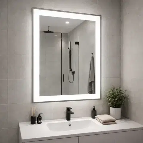 Kúpeľňové zrkadlá Zrkadlo LED 56 70x90