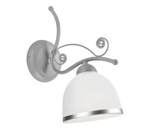 Svietidlá  Nástenná lampa RETRO II 1xE27/60W/230V strieborná KM 1.51/srebrny
