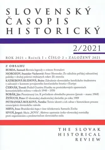 Slovenské a české dejiny Slovenský časopis historický 2/2021 - Kolektív autorov