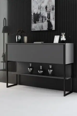 Komody Komoda Luxe - Black, Anthracite