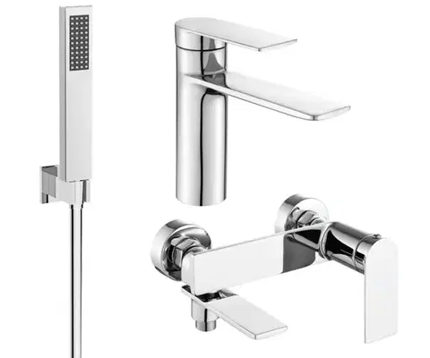 Kúpeľňové batérie MEXEN/S - Zero SET umývadlová + vaňová batéria s príslušenstvom R02, chróm 71103R02-00