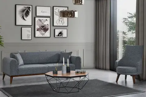 Kreslá Kreslo ušiak Cofi - Light Grey