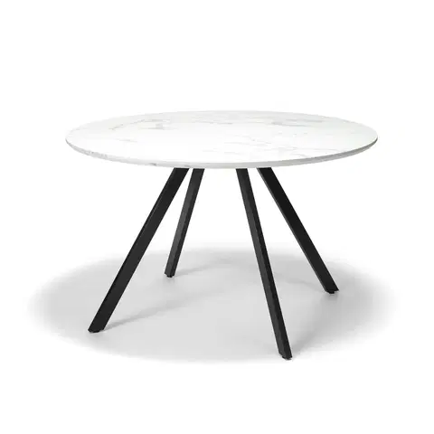 Konferenčné stolíky Jedálenský stôl FINO QUATTRO MARBLE 120, bielymramor