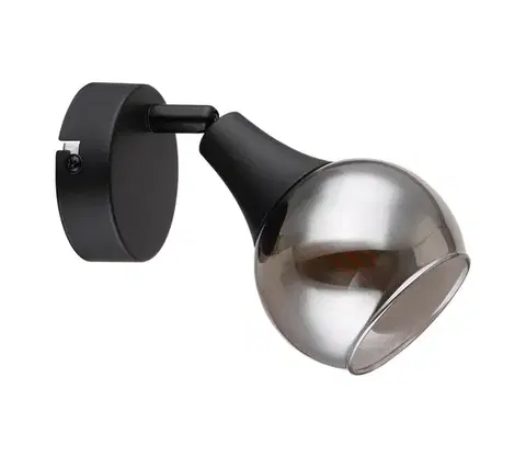 Svietidlá Globo 57904-1 - Nástenné bodové svietidlo GLYPTAR 1xE14/40W/230V čierna 57904-1