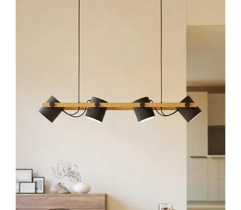 Svietidlá Eglo 43424 - Luster na lanku HORNWOOD 4xE27/28W/230V 43424